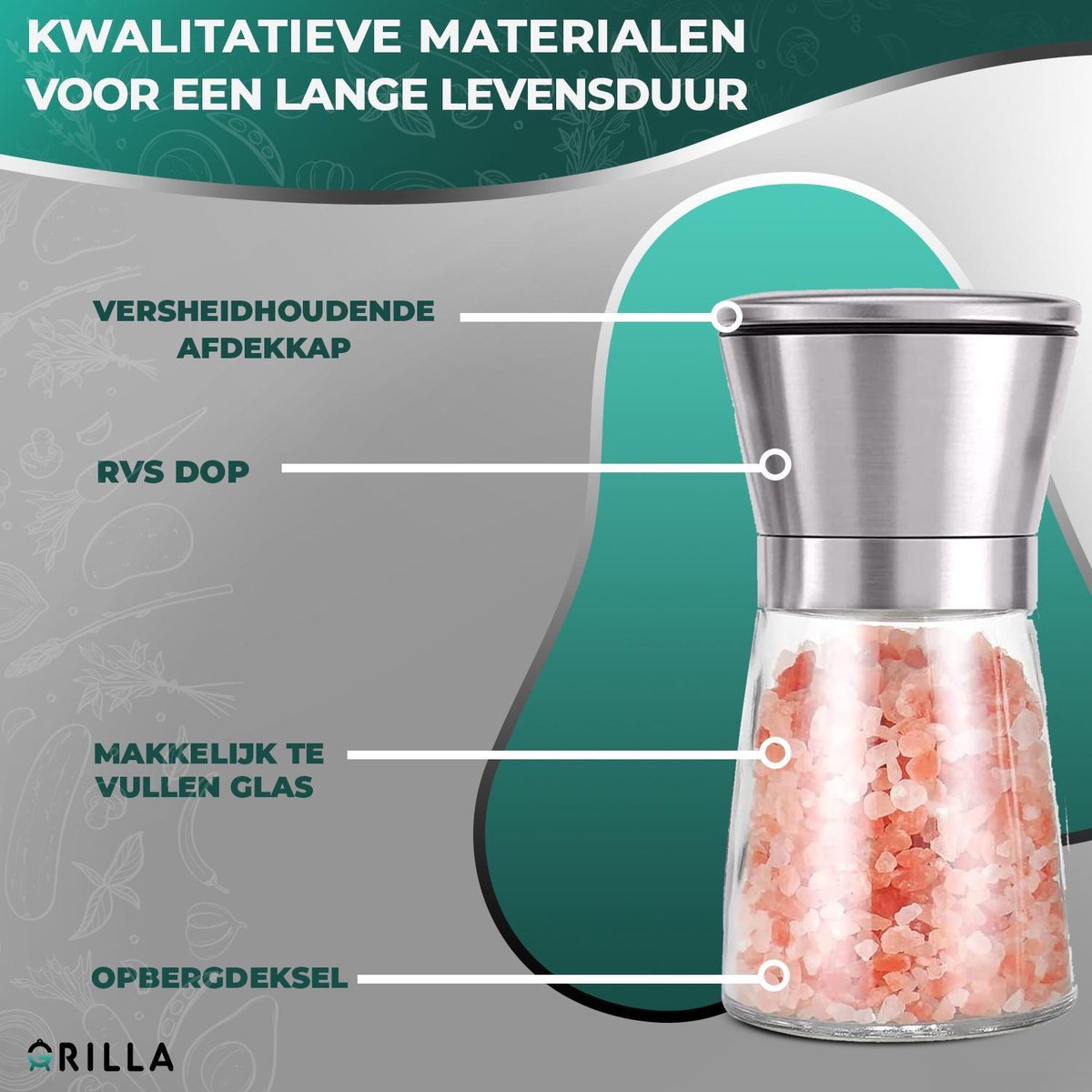 Grilla Peper en Zoutmolen Set - Small