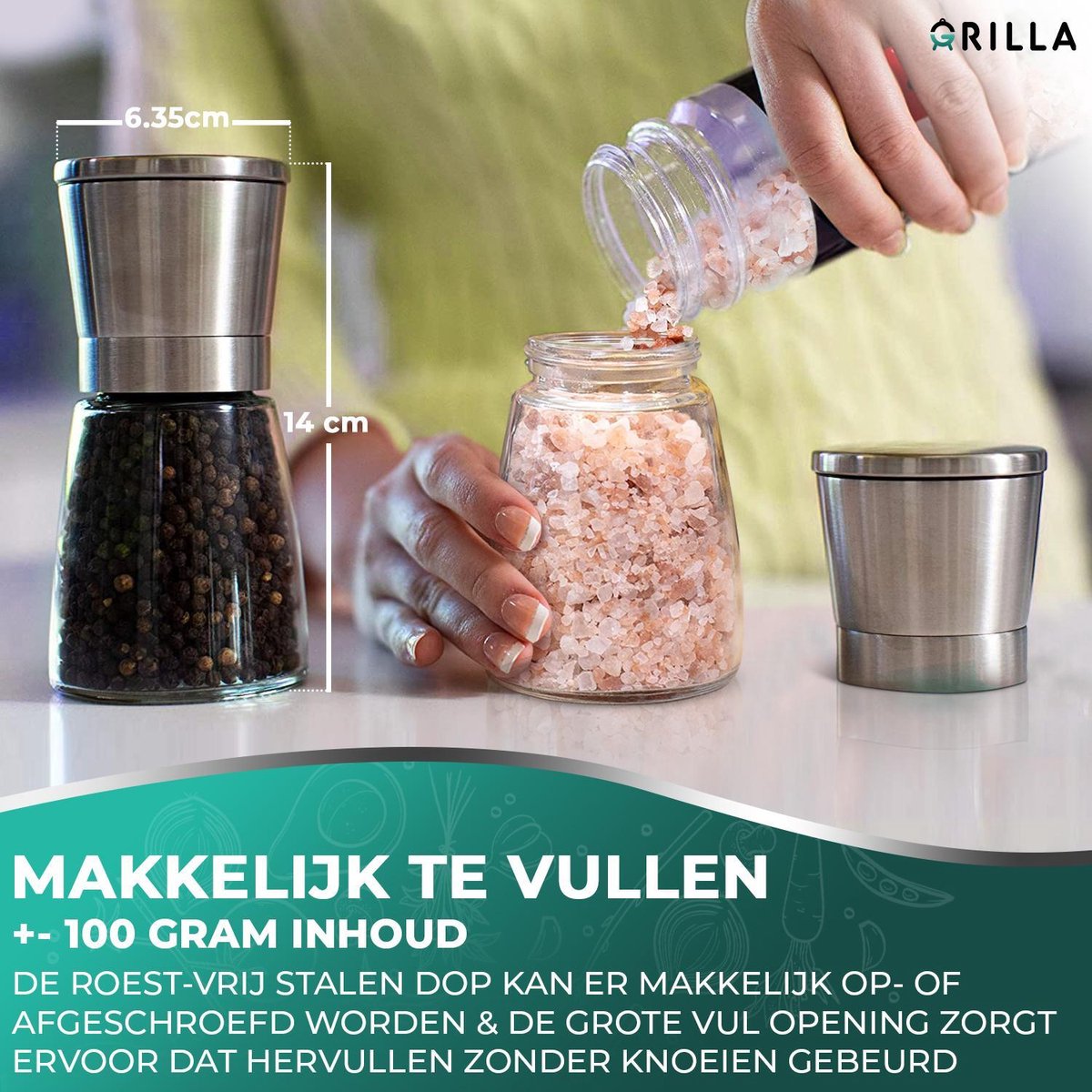 Grilla Peper en Zoutmolen Set - Small