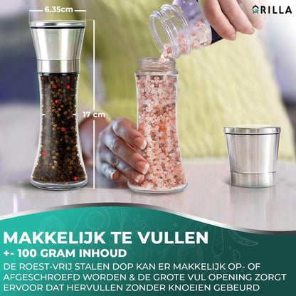 Grilla Peper en Zoutmolen Set -Large